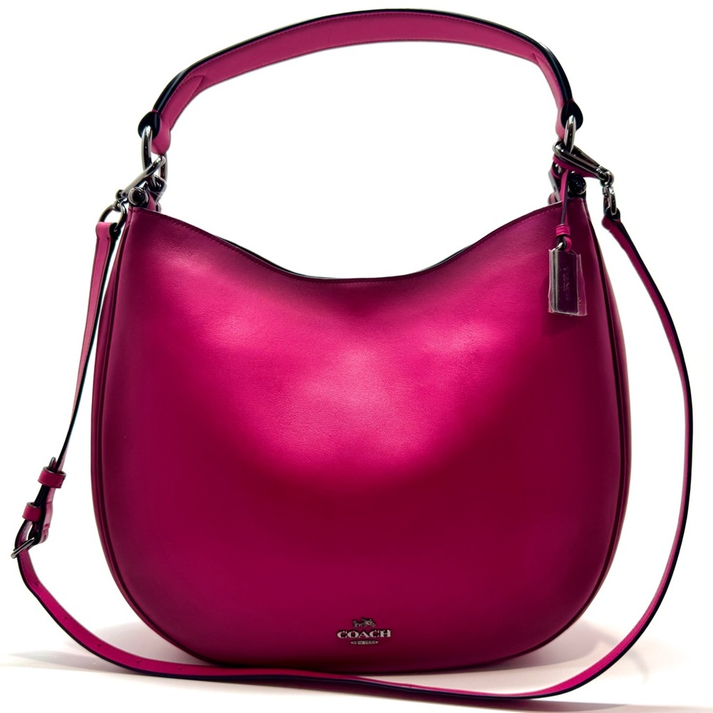 Coach Fuchsia Burnished Nomad Hobo